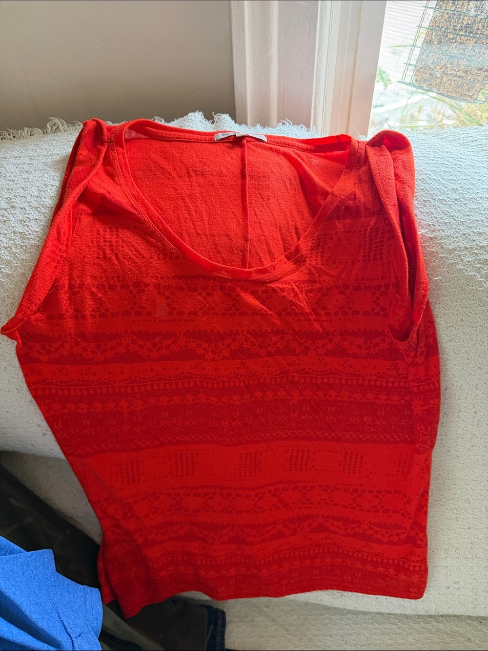 Red Sleeveless Knit Tank Top - Gap